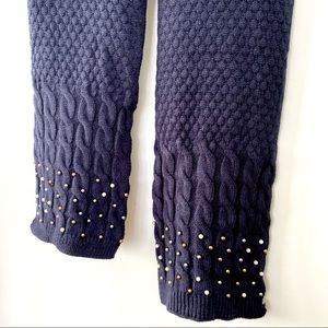 Accessories - Navy scarf with pearl accents Accessories - Navy scarf with pearl accents